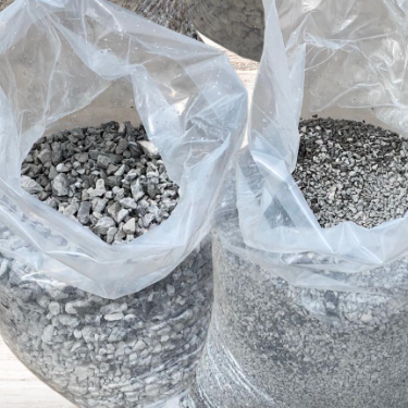 Bags of crushed stone on sale